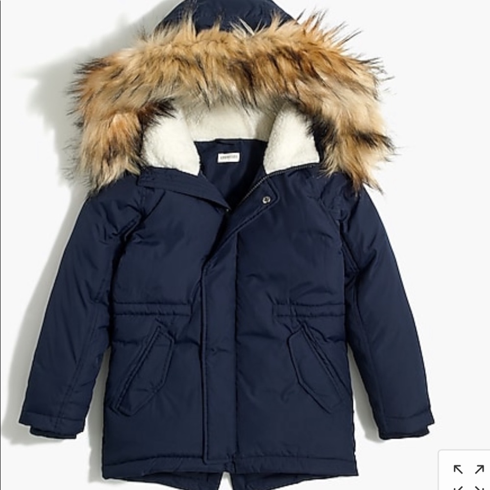 Jcrew crewcuts navy parka